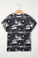 Chestnut Desert Sand Print Short Sleeve Knit Top