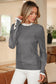 Racing Red Lace Trim Patchwork Buttoned Cuffs Loose Sweater