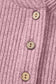 Clearly Aqua Ribbed Texture Drop Shoulder Henley Knit Top