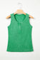 Blue Vintage Distressed Ribbed Mineral Wash Tank Top