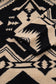 Black Plus Size Western Aztec Pattern Half Button Collared Plush Sweatshirt