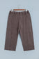 Coffee Mineral Wash Elastic Waistband Plus Size Barrel Pants