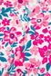 Pink Floral Print Contrast Striped Detail Short Sleeve Blouse