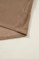 Dark Khaki Twisted Ribbed Leopard Lace Contrast Patchwork Long Sleeve Top