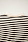 Black Stripe Ribbed Color Block Trim Zip Polo Tee Drawstring Shorts 2pcs Outfit