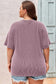 Light Grey Textured V-Neck Dropped Shoulder Plus T-Shirt