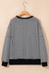 Red Stripe Ribbed Trim Drop Shoulder Long Sleeve Oversize Top
