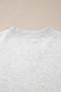 Light Grey High Neck Ribbed Cuff Hem Sweatshirt