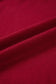 Racing Red Lace Trim Patchwork Buttoned Cuffs Loose Sweater