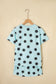 White Polka Dot Short Sleeve Top Casual Skort 2pcs Outfit