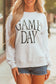 Red Vintage Washed GAME DAY Graphic Baggy Sweatshirt