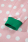 Sky Blue Polka Dot Contrast Trim Long Sleeve Top Drawstring Shift Pants Set