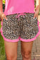 White Polka Dot Contrast Ruffle Trim Shorts
