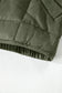 Green Zip-Up Pocket Quilted Jacket
