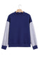 Black Plaid Sleeve Colorblock Loose Tunic Sweatshirt