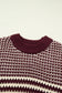 Red 3/4 Draped Sleeve Slouchy Sweater