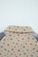 Oatmeal Boho Floral Plaid Patchwork Distressed Detail Ruffled Sleeve Waffle Knit Shacket