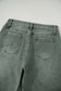 Four Leaf Clover Slight Distressed Raw Edge Wide Leg Jeans