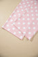 Sky Blue Polka Dot Contrast Trim Long Sleeve Top Drawstring Shift Pants Set