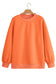 Brown Colorblock Polka Dot Contrast Trim Oversized Sweatshirt