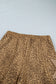 Khaki Plus Size Leopard Print Western Star Patched Jogger Pants