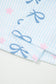 Sky Blue Stripe Bow Star Print Tied Detail 2pcs Lounge Set
