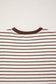 Red Stripe Ribbed Round Neck Trim Loose Tank Top