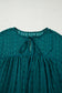 Evergreen Sheer Lace Balloon Sleeve Babydoll Blouse