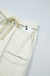 Red Plaid Contrast Trim Drawstring Elastic Waist Shift Pants