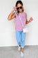 Phalaenopsis Mineral Wash Patched Chest Pocket Casual Tank Top