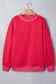 Brown Colorblock Polka Dot Contrast Trim Oversized Sweatshirt
