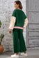 Black 2pcs Color Block Pullover Loose Pant Set
