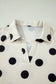 Pink Polka Dot Print V Neck Tee Short Set