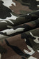 Green Camouflage Print Splashed Distressed Loose Denim Pants