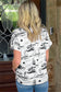 Chestnut Desert Sand Print Short Sleeve Knit Top