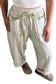 Red Plaid Contrast Trim Drawstring Elastic Waist Shift Pants