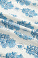 Sky Blue Floral Print Lace Patchwork Detail Wide Leg Pants