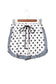 White Polka Dot Contrast Ruffle Trim Shorts