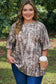 Khaki Plus Size Woodland Camouflage Print T Shirt