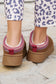 Chestnut Contrast Print Suede Plush Lined Snow Boots