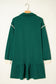 Evergreen Contrast Trim Zip Collar Long Sleeve Ruffle Hem Mini Dress
