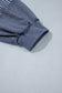 Real Teal Raw Seam Patchwork Long Sleeve Top Pocket Casual Pants 2pcs Set