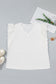 White Eyelet Crochet Splicing Short Sleeve Plus Size Tee