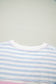 Casual Stripe Oversize Dolman Sleeve Patchwork T Shirt
