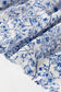 Sky Blue Floral Print Square Neck Ruffled Sleeve Shirred Babydoll Blouse