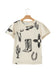 Beige Retro Western Print T Shirt