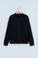 Black Solid Color Oversized Mock Neck Sweatshirt