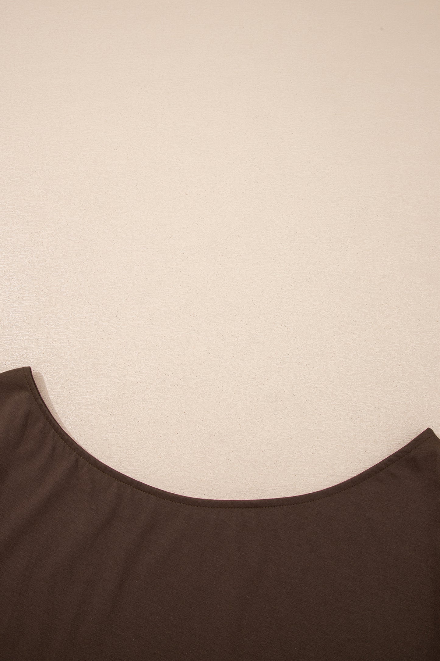 Black Plus Size Solid Color Asymmetric Neck Short Sleeve Blouse