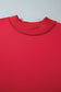 Bright Pink Exposed Seam Detail Reversible Double Wear Plus Size Sweatshirt
