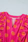 Rose Double Polka Dot V Neck Ruffled Short Sleeve Dress